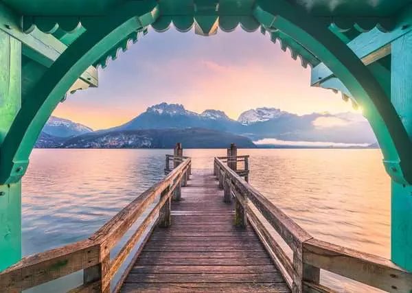 Ravensburger: Jigsaw Puzzle Beautiful Walkways: Romantic Footbridge at Lac d'Annecy - 1000 Pieces Puzzle - GamesLand Canada