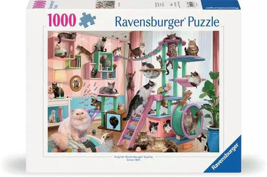 Ravensburger: Jigsaw Puzzle Cat Tree Heaven - 1000 Pieces Puzzle - GamesLand Canada