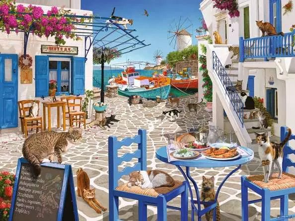 Ravensburger: Jigsaw Puzzle Cats of Mykonos - 1500 Pieces Puzzle - GamesLand Canada