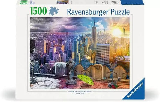 Ravensburger: Jigsaw Puzzle New York Winter & Summer - 1500 Pieces Puzzle - GamesLand Canada