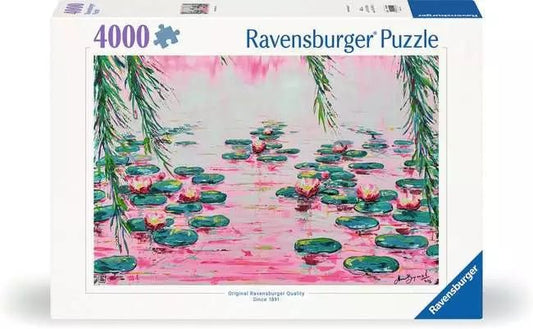 Ravensburger: Jigsaw Puzzle Pink Water Lillies - 4000 Pieces Puzzle - GamesLand Canada