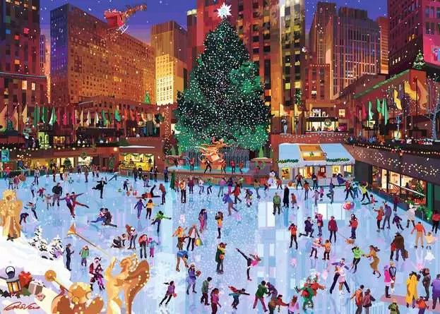 Ravensburger: Jigsaw Puzzle Rockefeller Center Joy 1000 Pc Puzzle - GamesLand Canada