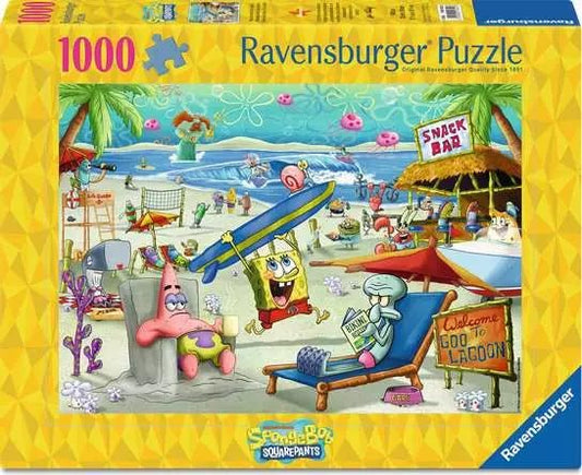Ravensburger: Jigsaw Puzzle Spongebob Beach Fun at the Goo Lagoon 1000 Pc Puzzle - GamesLand Canada