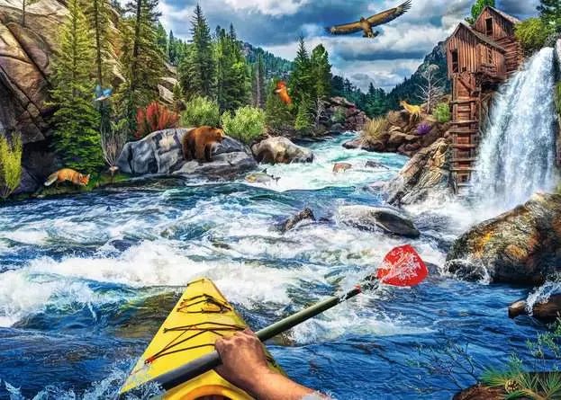 Ravensburger: Jigsaw Puzzle Whitewater Kayaking - 1000 Pieces Puzzle - GamesLand Canada