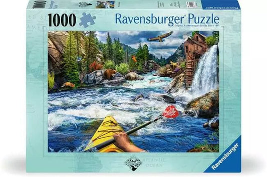 Ravensburger: Jigsaw Puzzle Whitewater Kayaking - 1000 Pieces Puzzle - GamesLand Canada