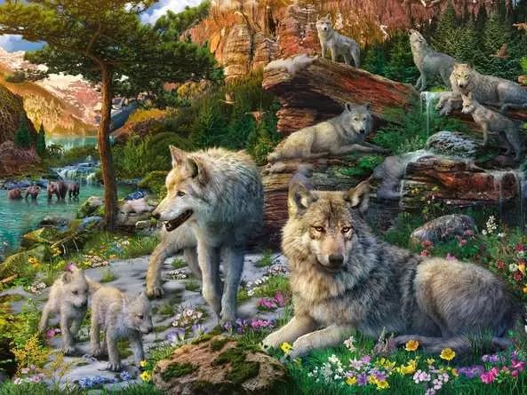 Ravensburger: Jigsaw Puzzle Wolves in Spring - 1500 Pieces Puzzle - GamesLand Canada