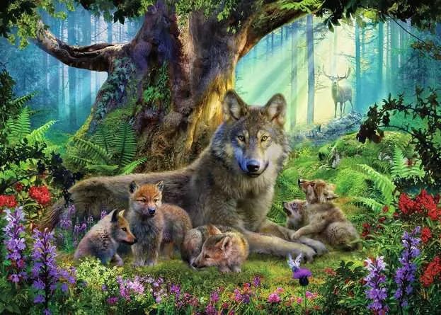 Ravensburger: Jigsaw Puzzle Wolves in the Forest - 1000 Pieces Puzzle - GamesLand Canada