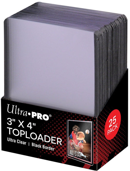 ULTRA PRO TOPLOAD 3X4 BORDER BLACK 25CT