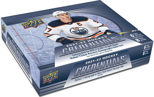 2021/22 Upper Deck Credentials Hockey Hobby Box