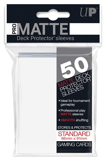 ULTRA PRO D-PRO PRO-MATTE WHITE 50CT