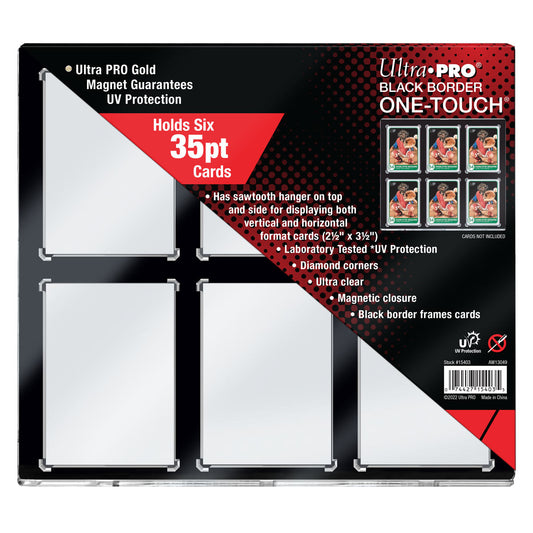 ULTRA PRO 1TOUCH 35PT 6-CARD BLACK BORDER