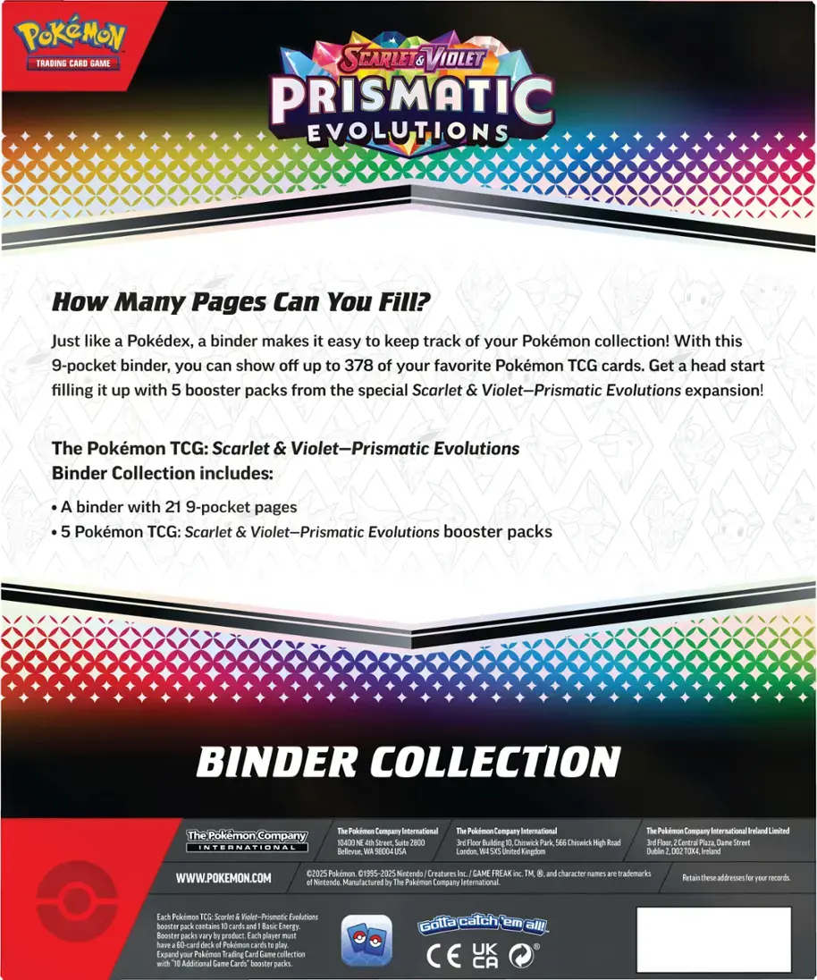 POKEMON SV8.5 PRISMATIC EVOLUTIONS BINDER COLLECTION (PRE-ORDER)