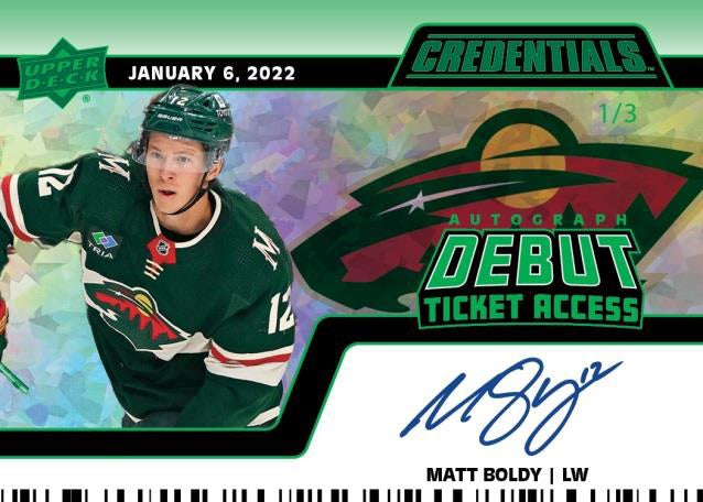 2022/23 Upper Deck Credentials Hockey Hobby Box