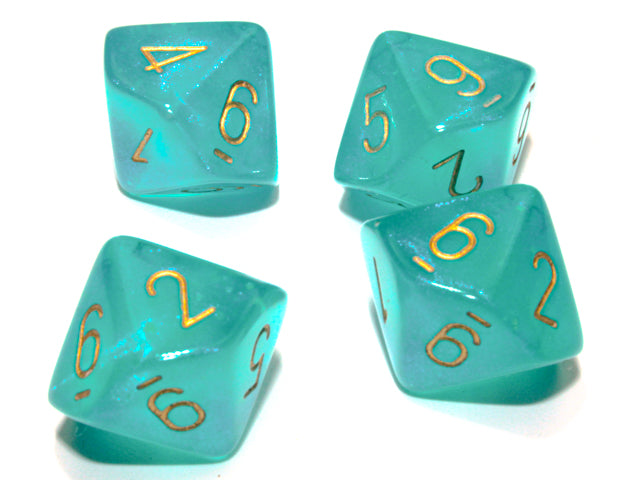 CHESSEX BOREALIS 10D10 TEAL/GOLD LUMINARY