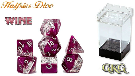 HALFSIES DICE - GLITTER EDITION WINE