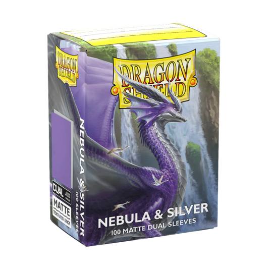 DRAGON SHIELD SLEEVES DUAL MATTE NEBULA AND SILVER 100CT