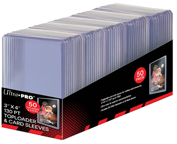 ULTRA PRO TOPLOAD 3X4 SUPER THICK 130PT W/ SLEEVE 50CT