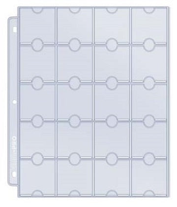 ULTRA PRO PAGE 20 POCKETS COINS 10CT