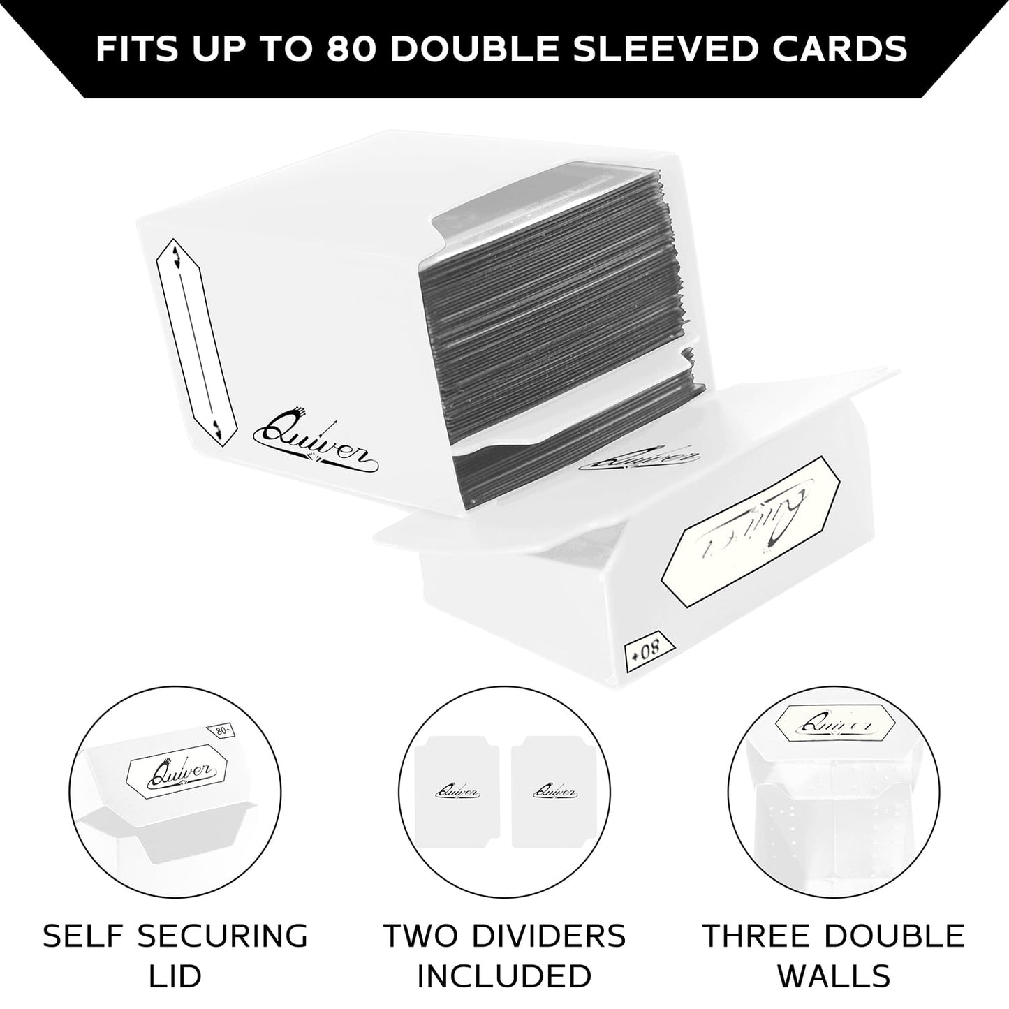 QUIVER TIME BUNDLE DECK BLOCK 80+/SLEEVES WHITE