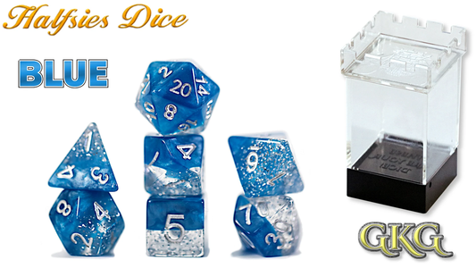 HALFSIES DICE - GLITTER EDITION BLUE