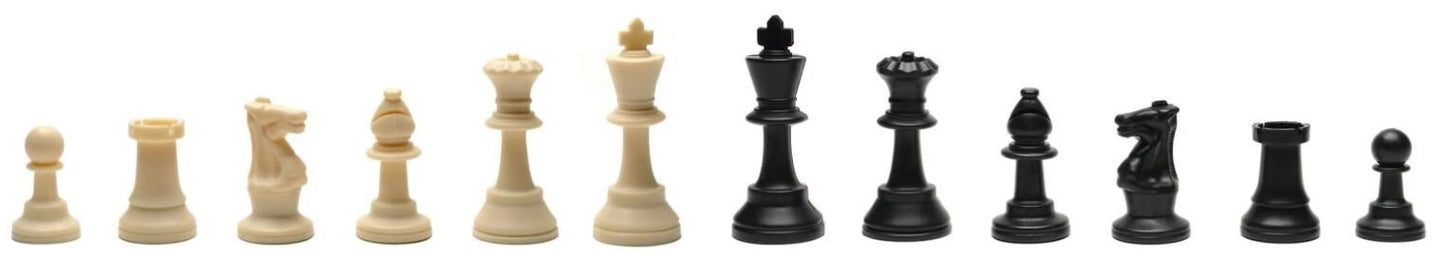 TOURNAMENT CHESS SET W/BLACK BAG AND ROLL-UP BOARD