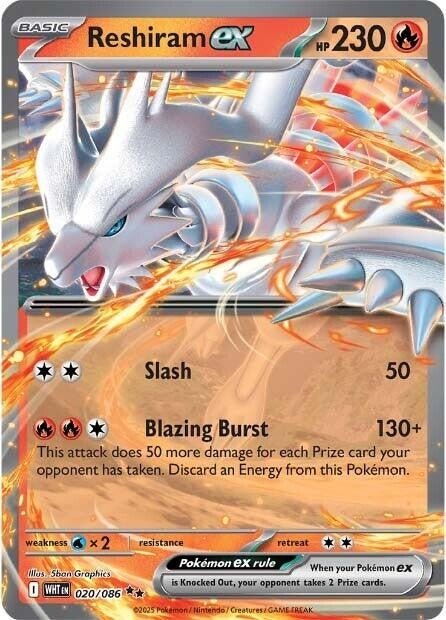 Reshiram ex (020/086) (WHT) - GamesLand Canada