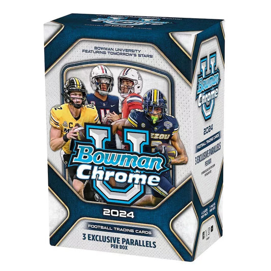 2024 Bowman University Chrome Football 7-Pack Blaster Box