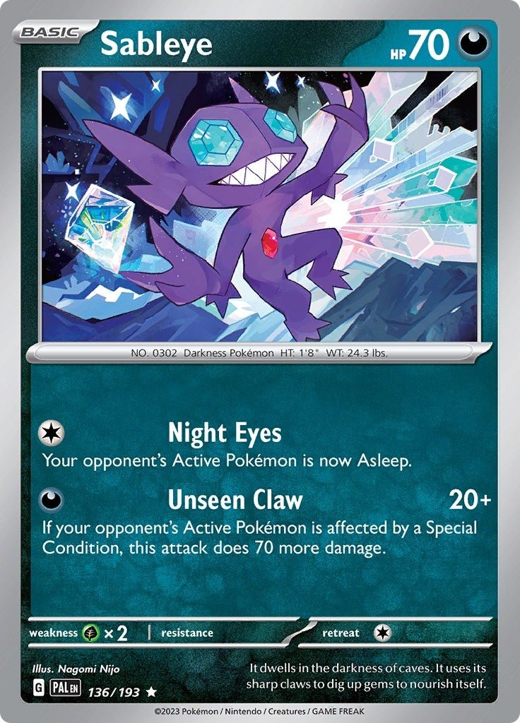 Sableye (136/193) (SV02: Paldea Evolved) (PAL) - GamesLand Canada