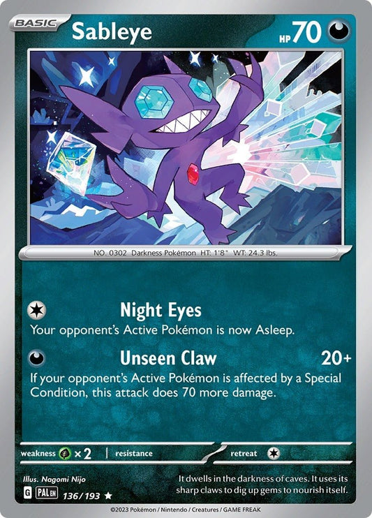 Sableye (136/193) (SV02: Paldea Evolved) (PAL) - GamesLand Canada