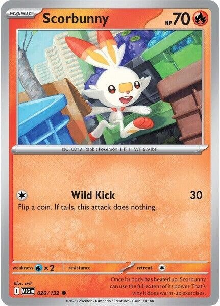 Scorbunny (026/132) (ME01: Mega Evolution) (MEG) - GamesLand Canada