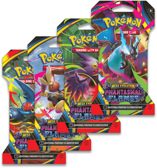 SLEEVED POKEMON ME02 PHANTASMAL FLAMES PACK (1 RANDOM PACK) (PRE - ORDER) - GamesLand Canada