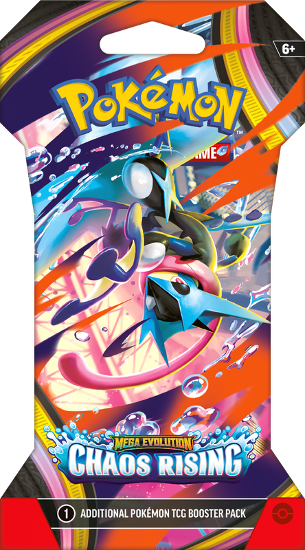 SLEEVED POKEMON ME04 CHAOS RISING PACK - PRE ORDER (1 RANDOM PACK) - WAVE 1 - GamesLand Canada