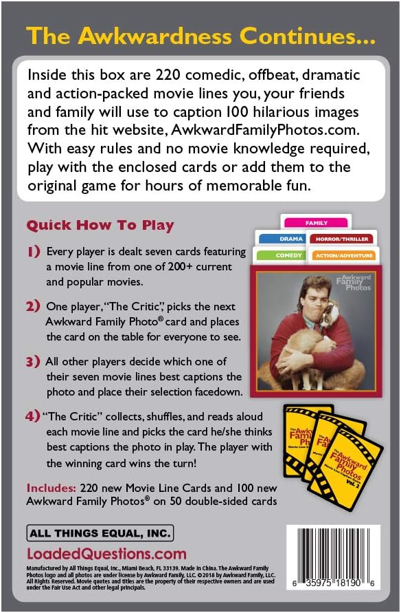 The Awkward Family Photos Game: Volume 2 - Caption Funny Pics with Awesome Movie Lines - GamesLand Canada