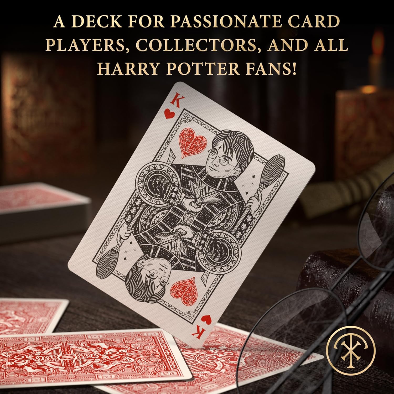 Theory 11 Harry Potter Playing Cards - Red - GamesLand Canada