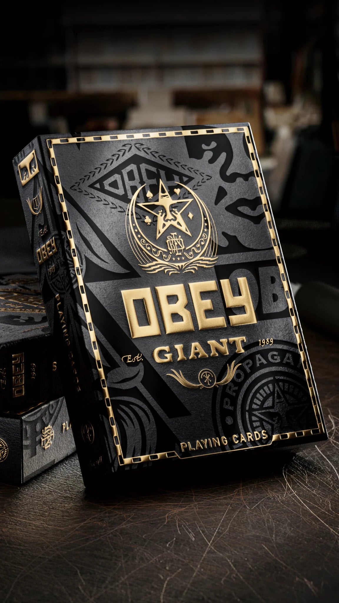 Theory 11 OBEY Playing Cards - Gold - GamesLand Canada