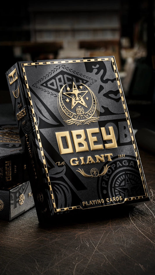 Theory 11 OBEY Playing Cards - Gold - GamesLand Canada
