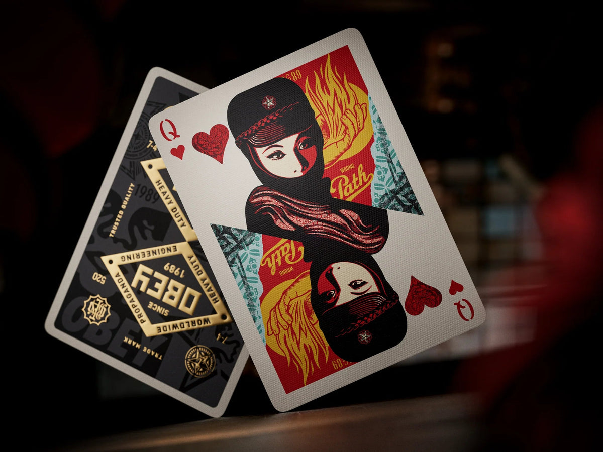 Theory 11 OBEY Playing Cards - Gold - GamesLand Canada