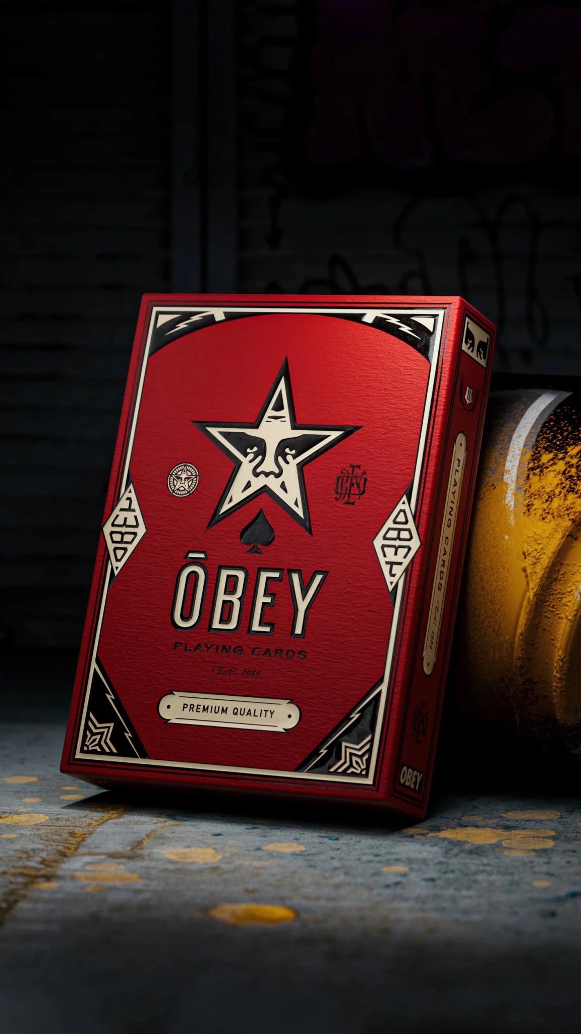 Theory 11 OBEY Playing Cards - Red - GamesLand Canada