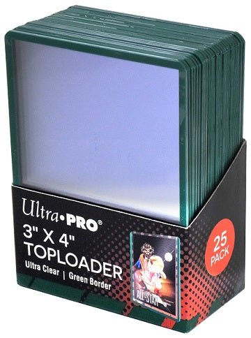 ULTRA PRO TOPLOAD 3X4 BORDER GREEN 25CT - GamesLand Canada