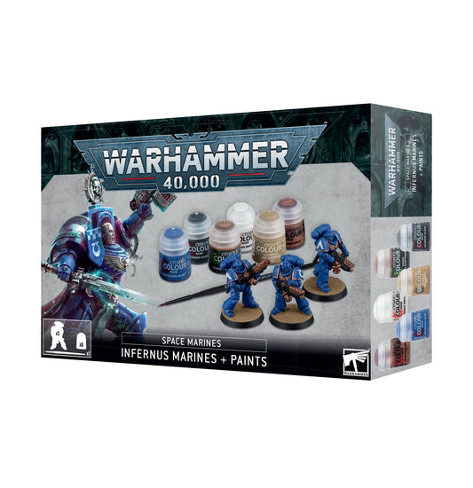 Warhammer 40,000: SPACE MARINES INFERNUS MARINES + PAINTS - GamesLand Canada