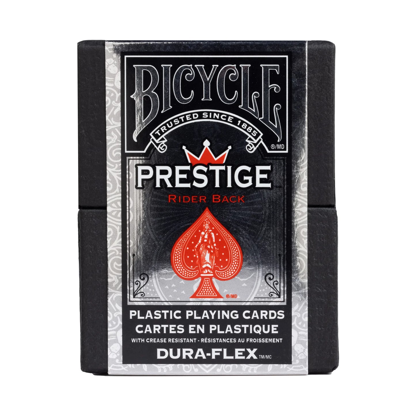 Bicycle Prestige Plastic Playing Cards with Premium Carrying Case (Red or Blue)
