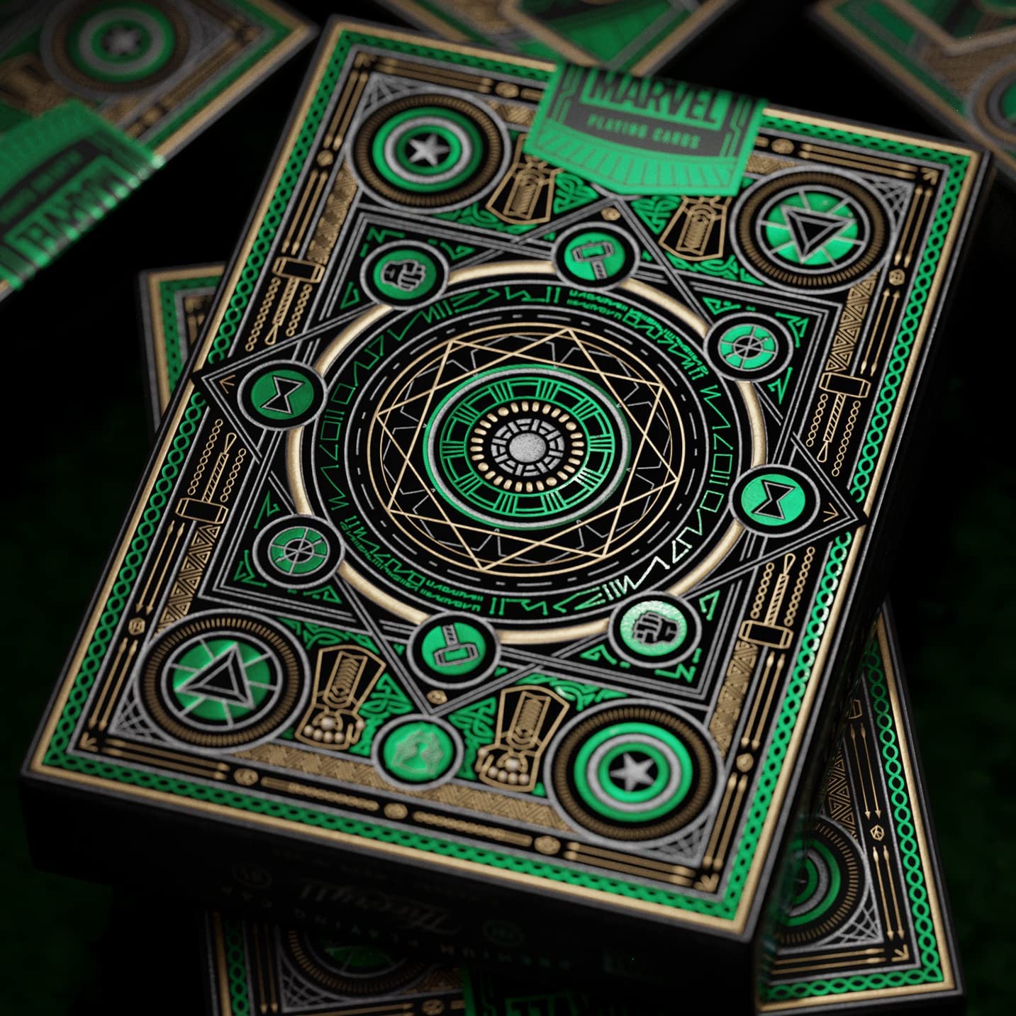 Theory 11 Avengers Playing Cards - Green