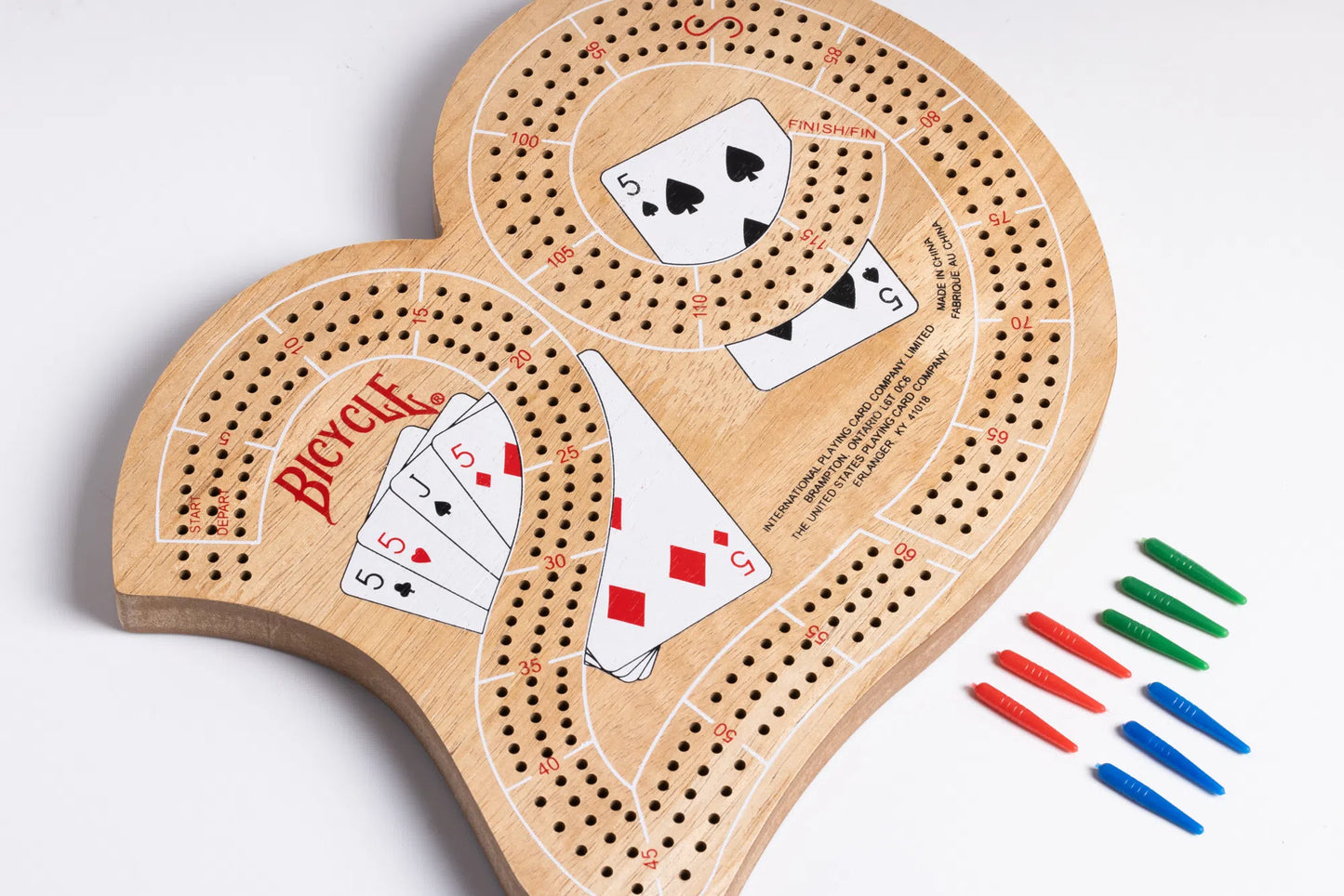 Bicycle Large 29 Wood Cribbage Board