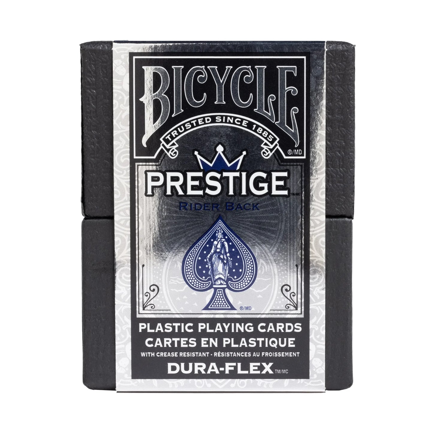 Bicycle Prestige Plastic Playing Cards with Premium Carrying Case (Red or Blue)