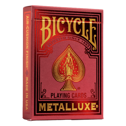Bicycle Metalluxe Playing Cards - Red - GamesLand Canada