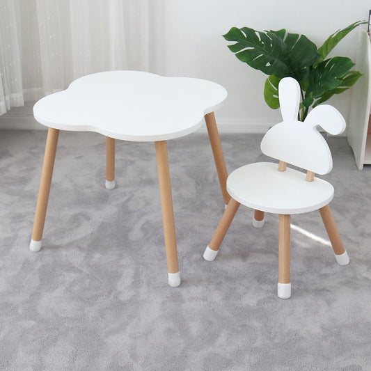 Rabbit Table and Chair Set - White - GamesLand Canada