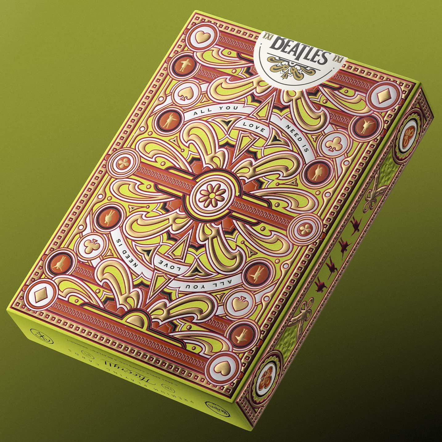 Theory 11 Beatles Playing Cards - Green - GamesLand Canada